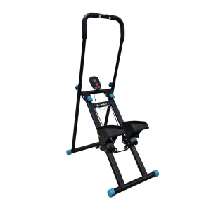 Stepper with Handlebar and Count Display, Foldable Steel Stair Climber, 120 kg Capacity