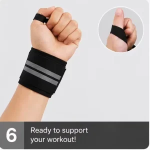 Stiff Powerlifting Wrist Wraps Wrist Support Band for Gym Workout Men Women Adjustable Fitness Strap