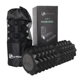 Storage Spiky Textured Travel Yoga Foam Roller Kit with Carrying Bag