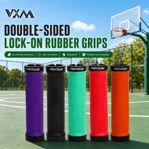 Straight Dual Lock-On MTB Bike Grips, Anti-Slip Breathable Waterproof Odorless PE Rubber