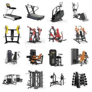 Strength and Cardio Fitness Machine Set for Commercial Fitness Project