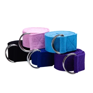 Stretch Adjustable Yoga Strap Belts for Leg Fitness Training Polyester Cotton