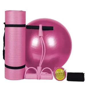 Stretching Strap Resistance Loop Yoga Ball Mat and Blocks Pilates Starter Kit