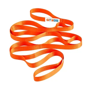 Stretching Strap with Loops Non Elastic Stretch Band for Physical Therapy Yoga Strap Fascia Hamstring & Leg Stretcher Belt