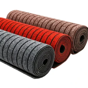 Striped Kitchen Floor Mat Wipe-Clean Dirt-Resistant Doormat Entryway Doorway Carpet Home Use