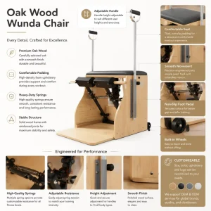 Studio Oak Wood Pilates Wunda Chair W18 Training Equipment