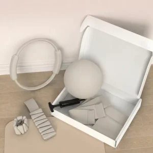 Studio Pilates Equipment Kit with Pilates Mat, Mini Pilates Ball and Pilates Weights for Daily Training