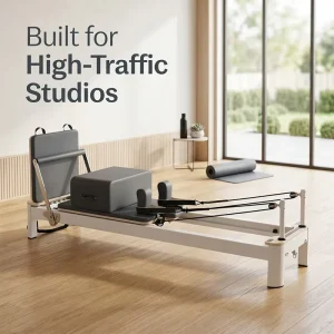 Studio Pilates Reformer Set with Machine Board for Commercial Fitness