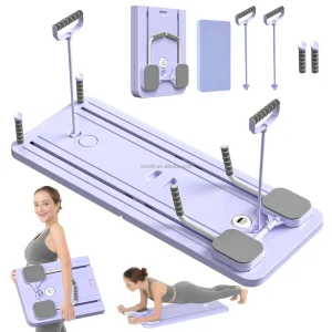 Sturdy Foldable Pilates Reformer Board AB Exercise Training Multi Machine Pilates Board Roller Total Core Fitness Equipment