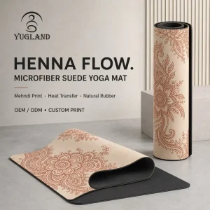 Suede Yoga Mat Anti Tear Natural Rubber Exercise Pad for HIIT Gym