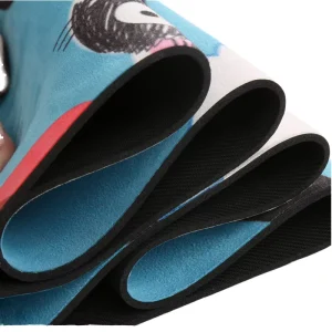 Suede Yoga Mat Custom Pattern Heat Transfer Printing Natural Rubber Non-Slip Exercise Mat