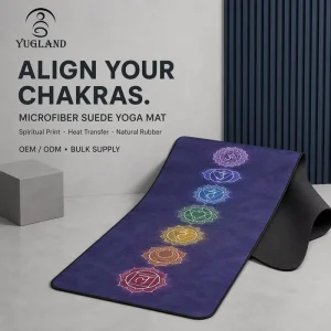 Suede Yoga Mat Non-Slip Exercise Pad for Core Stability