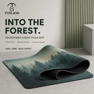Suede Yoga Mat Non Slip Natural Rubber Pad