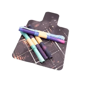 Suede and Rubber Non-Slip Pilates Reformer Mat, Printed, Travel Foldable