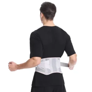 Summer Basketball Waist Protection Belt with Bilateral Pressurization Lightweight Breathable Steel Plate Rubber