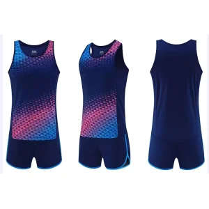 Summer Track and Field Marathon Jerseys, Sleeveless Workout Uniforms, 100% Polyester, Quick Dry, Breathable