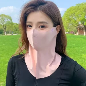 Summer UV Protection Face Mask with Ear Loops Breathable Golf Neck Gaiter for Cycling Beach & All Outdoor Activities
