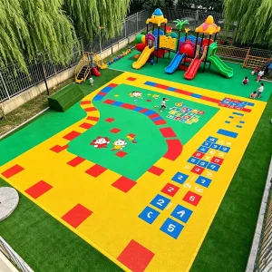 Sun-Resistant Polypropylene Interlocking Floor Tiles Shock-Absorbing Eco-Friendly 15mm Thick