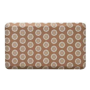 Sunflower Panda Stick Shiplap PU Thick Pet Friendly Non Slip Kitchen Floor Mat