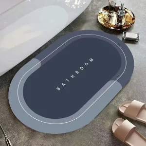 Super Absorbent Anti-Slip Bathroom Mat Washable Bath Mat for Kitchen and Bathroom Home Use