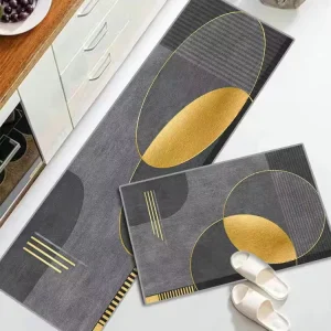 Super Absorbent Eco-Friendly Polyester Fiber Kitchen Floor Mat, Medium Thickness, Non-Slip, Waterproof