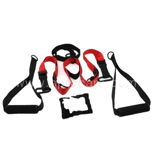 Suspension Strap Kit with Foam Handles and Door Anchor for Body Workouts and Stretching