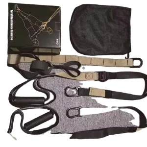 Suspension Trainer Straps Gym Kit for Core Strength and Cardiovascular Endurance Sling Trainer