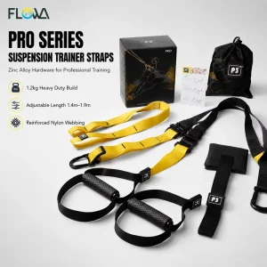 Suspension Trainer Straps with Zinc Alloy Hook 1.2kg for Bodyweight Training