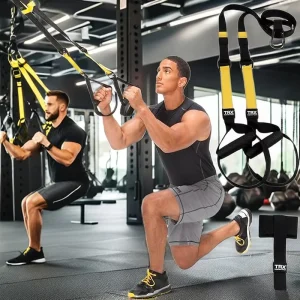 Suspension Trainer System Durable Design for Cross Training Weight Training HIIT Training & Cardio for Home Gyms
