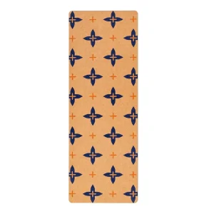 Sustainable Printed Cork Yoga Mat 3mm Natural Rubber Base for Pilates Aerobic Workout Manufacturer