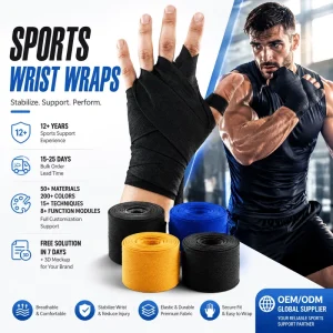 Sweat-Absorbent Boxing Hand Wraps for Training