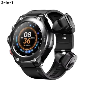 T92 TWS 2 in 1 Smart Watch Earbuds for Sleep Tracker Body Temperature Heart Rate Monitor Blood Pressure Answer Call Touch