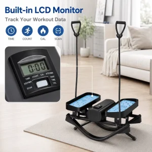 TBJ 01 Steel Mini Swing Stepper Exercise Machine Cardio Twister Stair Stepper Aerobic Twist Home Use Compact Design