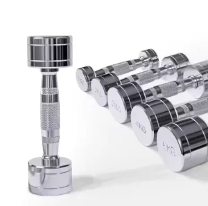 TOPTONS Electroplated Steel Dumbbell for Commercial Use Unisex Silver Color 1kg 10kg Weight Range Wholebody Workout Custom Logo
