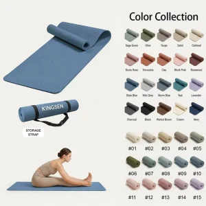 TPE 6mm/5mm Non-Slip Yoga Mat with Cushioning