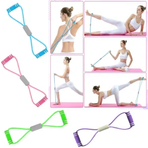 TPE 8-Shape Stretch Trainer Portable Pull Band for Pilates Yoga Home Gym Exercise