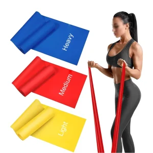 TPE Adjustable 3-Level Flat Resistance Bands for Yoga Gym Workout