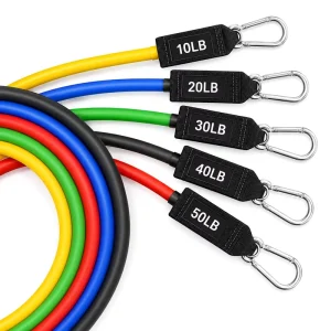 TPE Door Resistance Bands Set with Door Anchor, Handles and Ankle Straps for Home Gym Workout and Physical Therapy, OEM