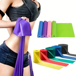 TPE Elastic Non-Slip Flat Exercise Band for Recovery, Physical Therapy and Strength Training