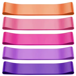 TPE Elastic Resistance Bands Set with 5 Progressive Levels Loop Exercise Bands for Strength Training Home Gym