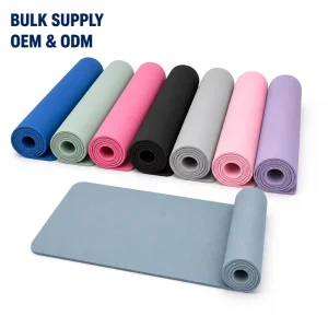 TPE Exercise Mat 183x61cm 6mm Rectangular Extra Wide Heat Resistant Recyclable Yoga Mat Supplier