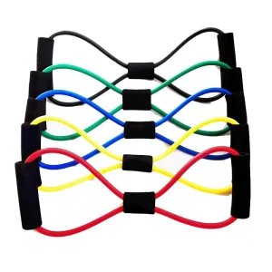 TPE Fitness Band 8-Word Tension Belt Loop Resistance Band CrossFit Body Stretching Muscle Training