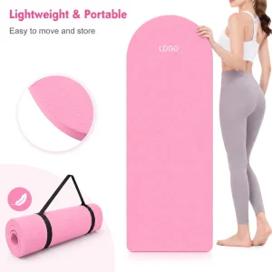 TPE Half-Round Yoga Mat Non-Slip Exercise Mat for Balance Training, Stretching, and Fitness