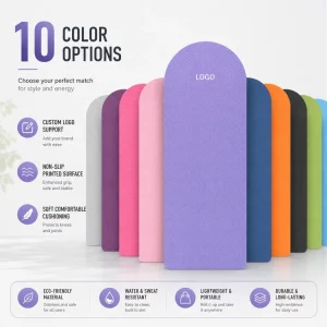 TPE Half-Round Yoga Mat Non-Slip Exercise Mat for Balance and Core Training 183×61cm