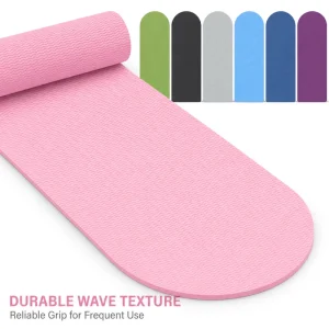 TPE Pilates Exercise Mat 183x61cm 6mm Single Arched End High Density Tear Resistant