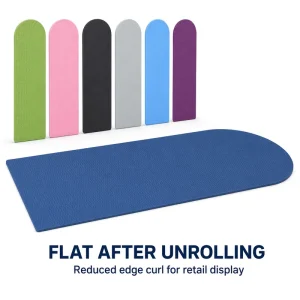 TPE Pilates Sports Mat 183x61cm 6mm One Semicircle End Reversible Latex Free Supplier