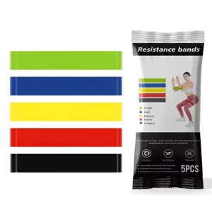 TPE Resistance Band Set with Bag, 10-35 lb, Waterproof