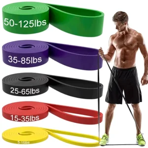 TPE Resistance Band Set with Heavy Resistance Exercise Bands for Strength Training