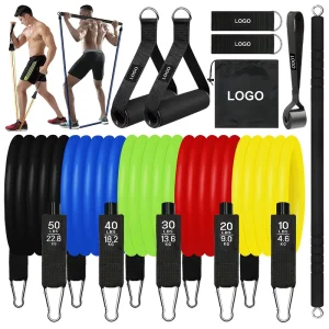 TPE Resistance Bands and Exercise Tubes Set for Full-Body Strength Training, Home Gym