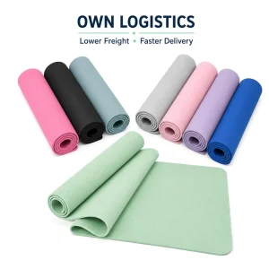 TPE Training Mat 183x61cm 6mm Rectangular Washable Easy Roll-Up Pilates Mat for Home Gym Studio